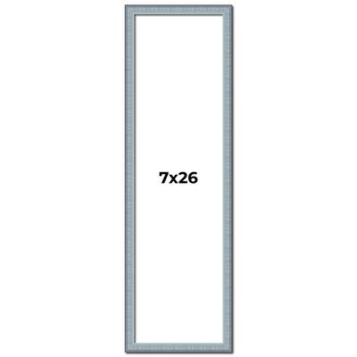 7x26 Frame Rustic Sky Blue Solid Wood Picture Frame | 0.75 Inch