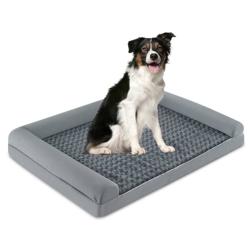 Costway L/XL/XXL Sized Large Pet Bed with Orthopedic Egg Crate Foam - 48" x 35" x 7" (L x W x H)