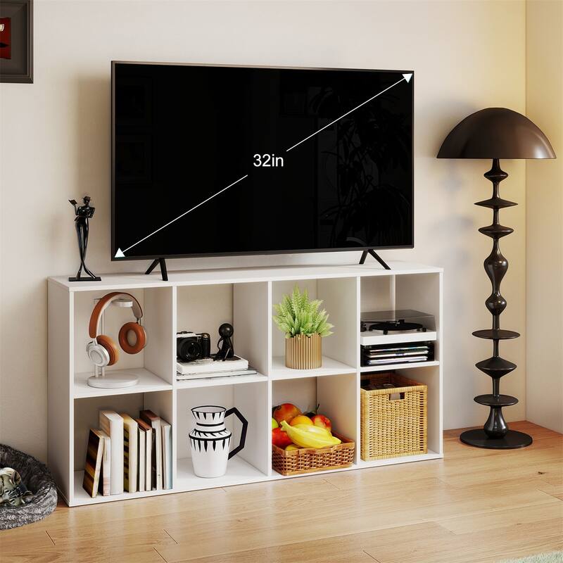 Cube Storage Organizer Shelf with Freestanding Bookshelf.