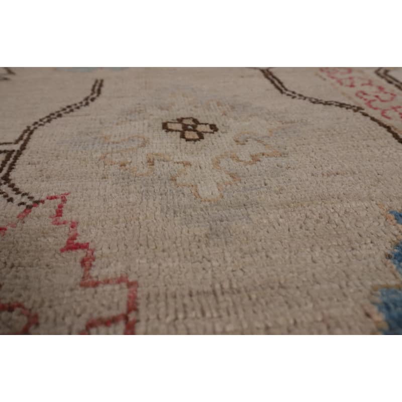 Vegetable Dye Oushak Oriental Large Area Rug Handmade Wool Carpet - 9'11"x 13'10"