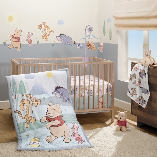 slide 2 of 10, Bedtime Originals Disney Baby Winnie the Pooh & Friends 3-pc Crib Bedding Set