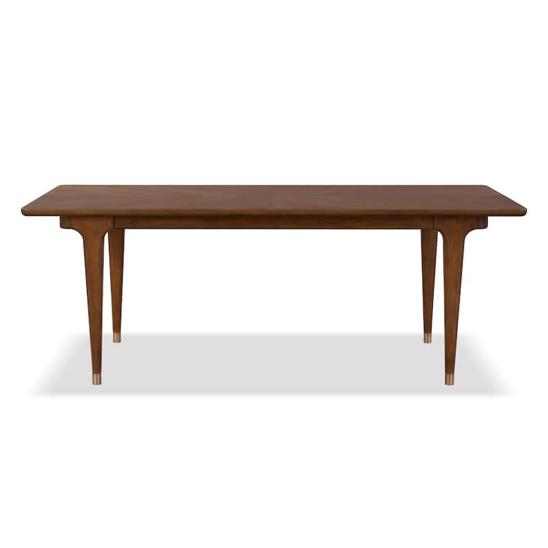 Furniture of America Forma Mid-Century Modern 5-Piece Walnut Solid Wood Dining Table Set