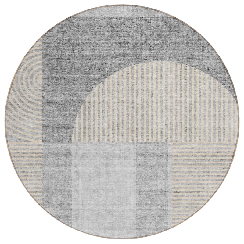HomeRoots Geometric Transitional Rectangle Outdoor Rug