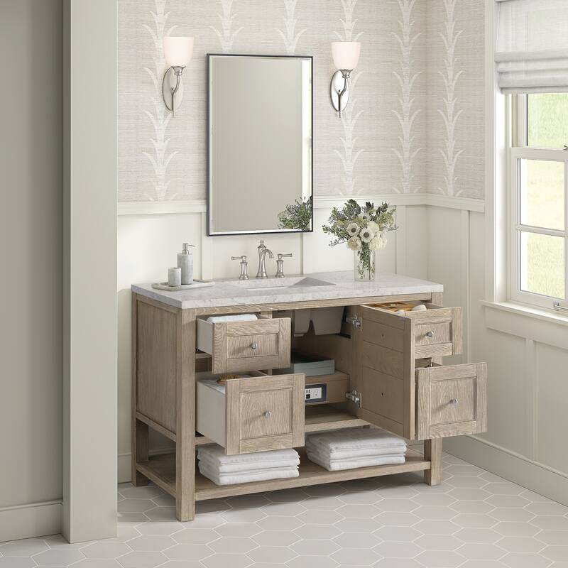 James Martin Vanities Breckenridge 48" Single Vanity, Whitewashed Oak