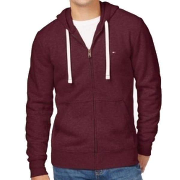 burgundy tommy hilfiger hoodie