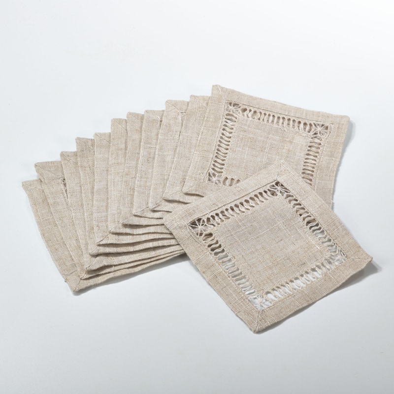 Hemstitched Coaster Napkin (Set of 12)