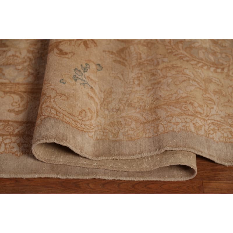 Kerman Persian Antique Large Rug Hand-Knotted Wool Carpet - 10'6"x 19'9"