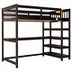 preview thumbnail 16 of 14, Twin Size Loft Bed with Storage Shelves and Under-bed Desk, Black