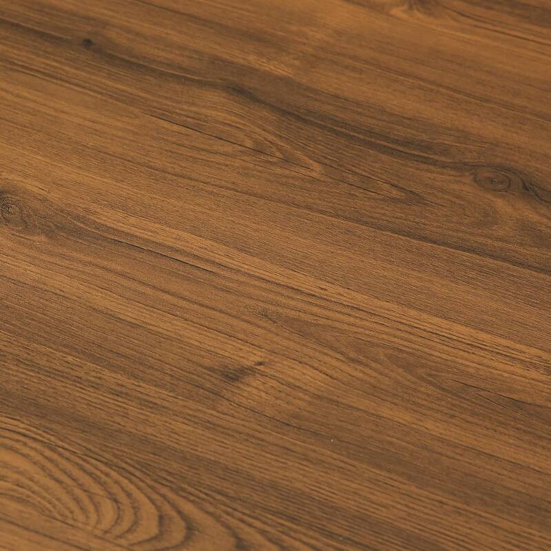 79" Long Dining Table for 6, Modern Narrow Rectangular Kitchen Table with Walnut Wooden Top & Black Metal Base