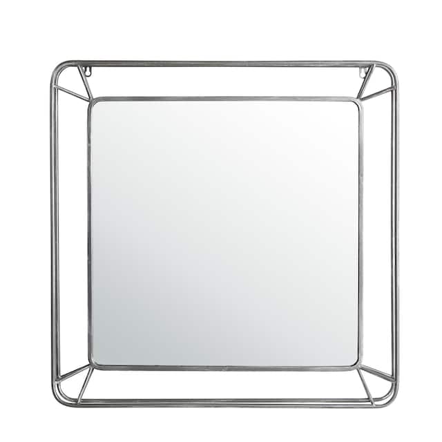 Glitzhome Oversized Iron-framed Round Wall Mirror