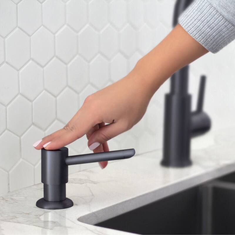 STYLISH Stainless Steel Soap Dispenser for Kitchen Sink. Pump Liquid Hand Lotion Dispenser