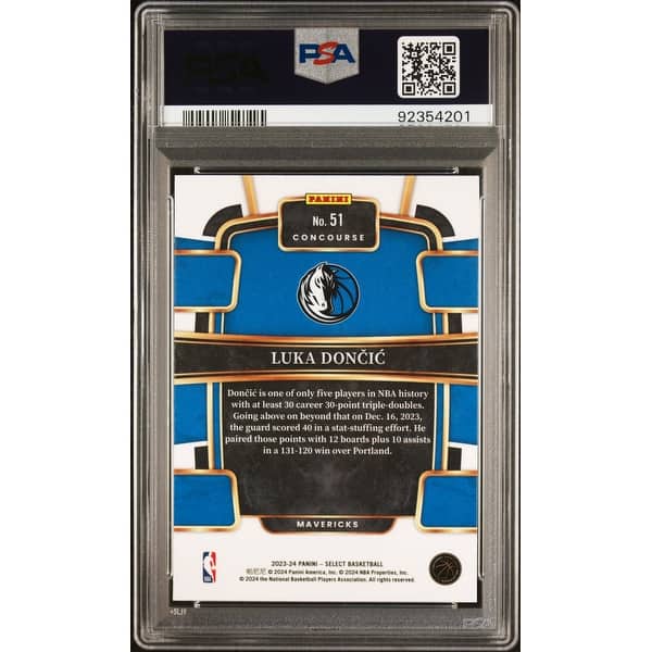 Luka Doncic 2023 Panini Select Blue Basketball Card #51 Graded PSA 10 - Black - 8'6" x 11'6" - Bed Bath & Beyond - 42008082 Luka Doncic 2023 Panini Select Blue Basketball Card #51 Graded PSA 10 - Black - 8'6" x 11'6" - Bed Bath & Beyond - 42008082