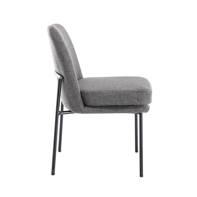 Porthos Home Lyra Fabric Upholstered Dining Chairs with Iron Legs, Set of 2