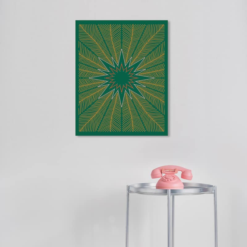Wynwood Studio Canvas Holiday and Seasonal Pine Star Holiday Season Green Modern & Contemporary Wall Art Canvas Print - 16 x 20