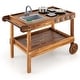 preview thumbnail 10 of 8, Costway Kids Wooden Mud Play Kitchen Cart with Sink, 4 Stoves & - See Details