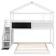preview thumbnail 15 of 16, Twin over Full House Bunk Bed with Storage and Blackboard