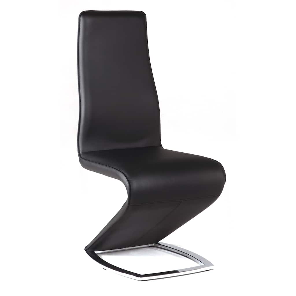 Somette Tamra Black 'Z' Style Dining Chair (Set of 2)