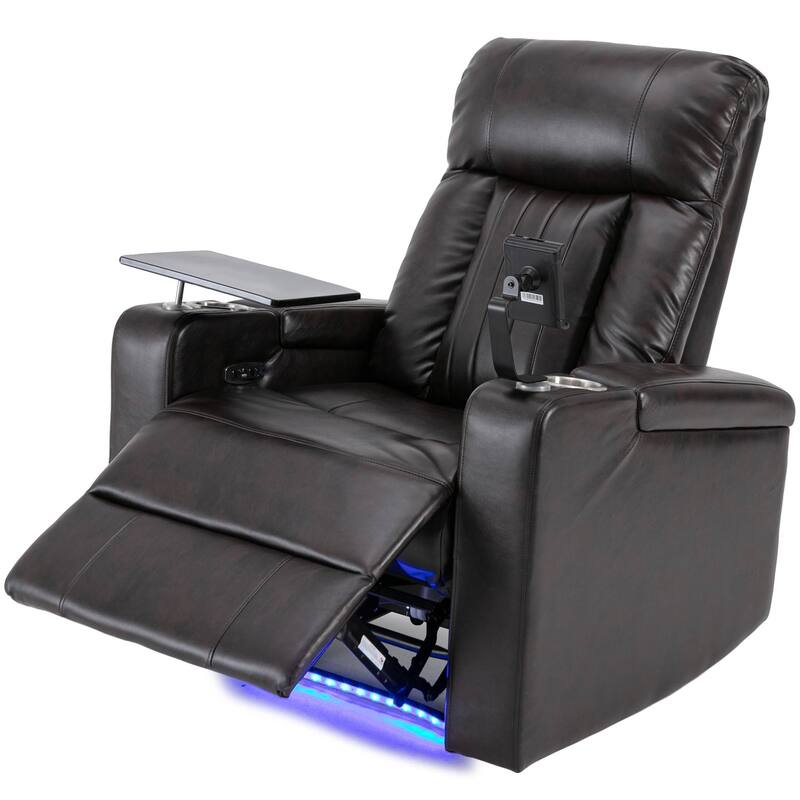 Premium Power Recliner with Storage Arms