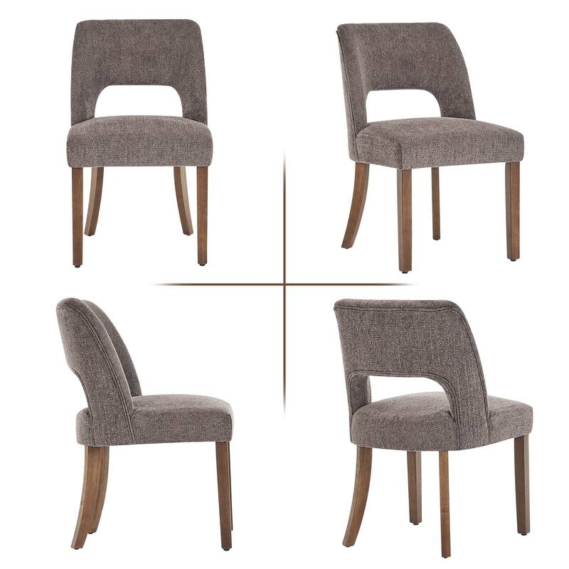 Wooden Dining Chairs Set of 2/4/6,Modern Fabric Upholstered Dining Room Chair Kitchen Chairs