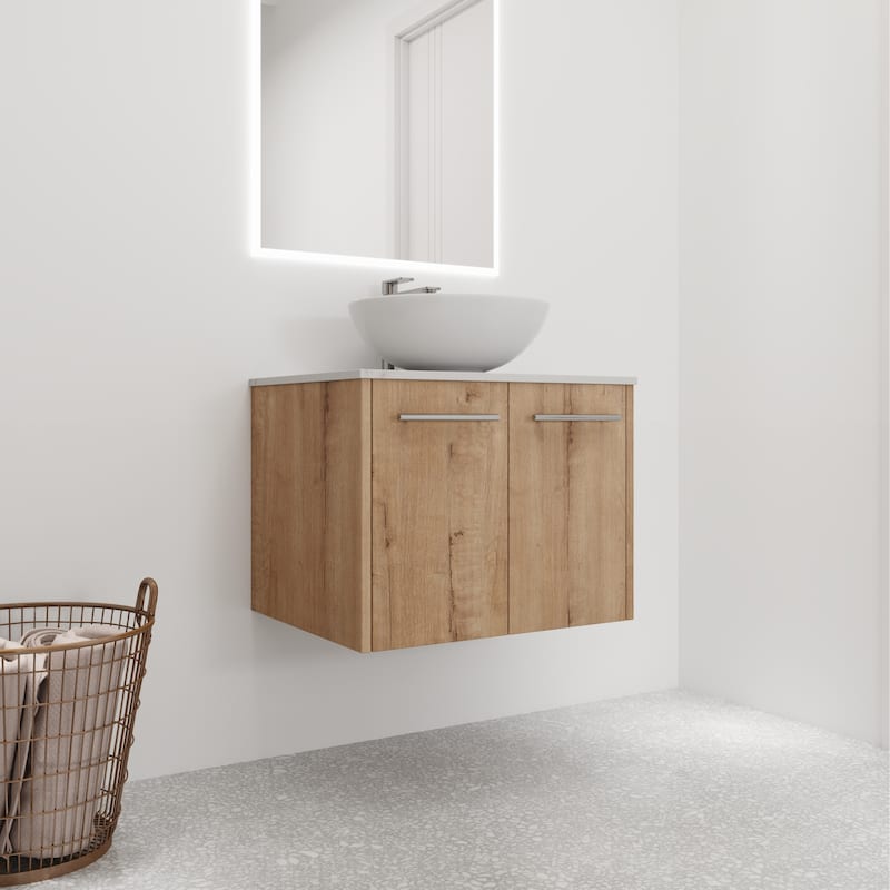 Bathroom Vanity With Sink In 24/30 Inch, Floating Bathroom Vanity With Soft Close Door