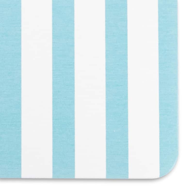 Artsy Mats Blue Stripe White Stone Non Slip Bath Mat