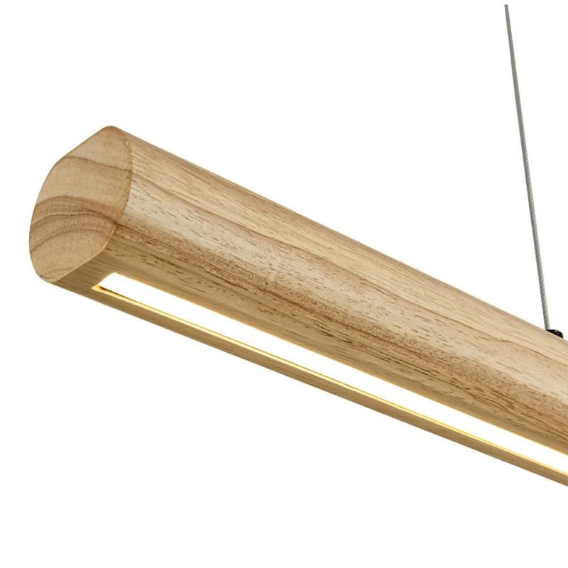Minimalist Wooden Dimmable LED Kitchen Island Linear Pendant - 32.7in
