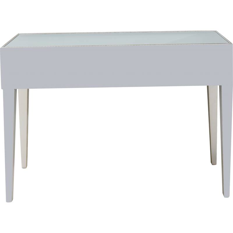 48" Stylish Silver Console Table with Mirrored Surface and Matching Mirror 2 Drawers for Living Room - 48”L x 16.8”W x 32.8”H