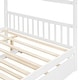 preview thumbnail 26 of 110, Creativity House Bed Twin/ Full Size Frame with Trundle for Boys Girls, Wood Platform Bed with Roof No Box Spring Needed