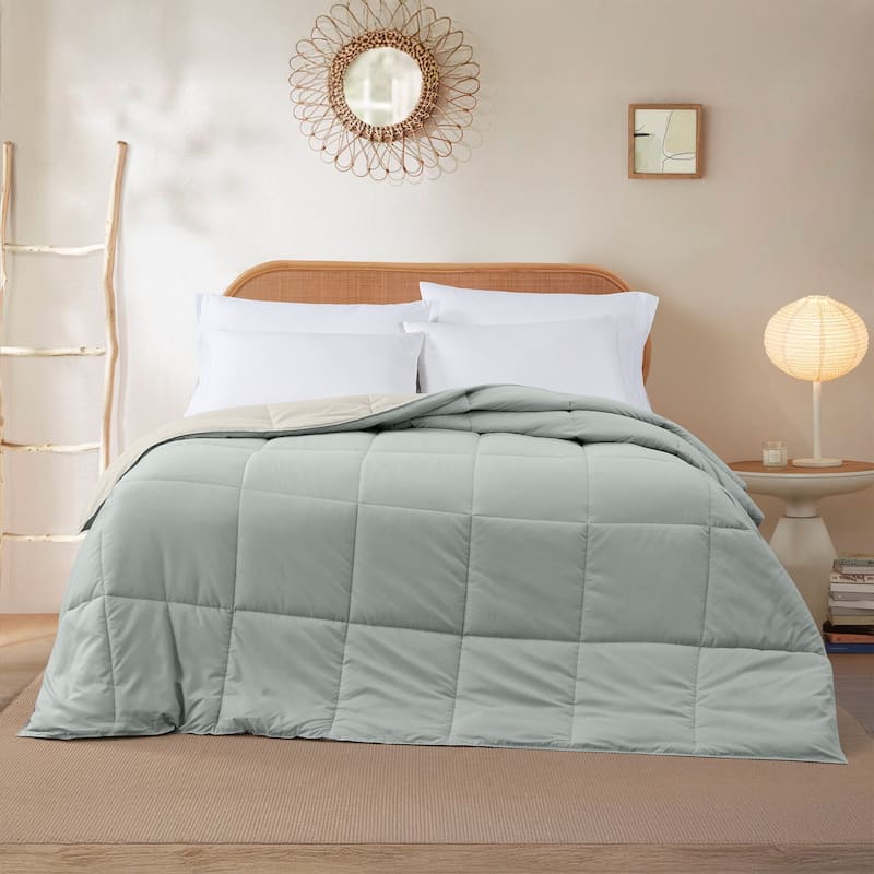 Modern Threads All-season Reversible Down Alternative Comforter - Twin - Dusty Sage/Almond