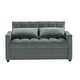 preview thumbnail 4 of 18, Loveseat Couches Chair Velvet Upholstered Sofa with Pull out Multifunctional Sofa Bed and Adjustable Backrest, Plastic Feet