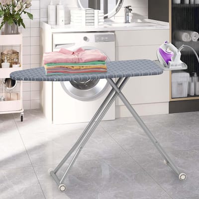 Ironing Board Foldable Iron Stand w/Iron Rest Portable Ironing Table