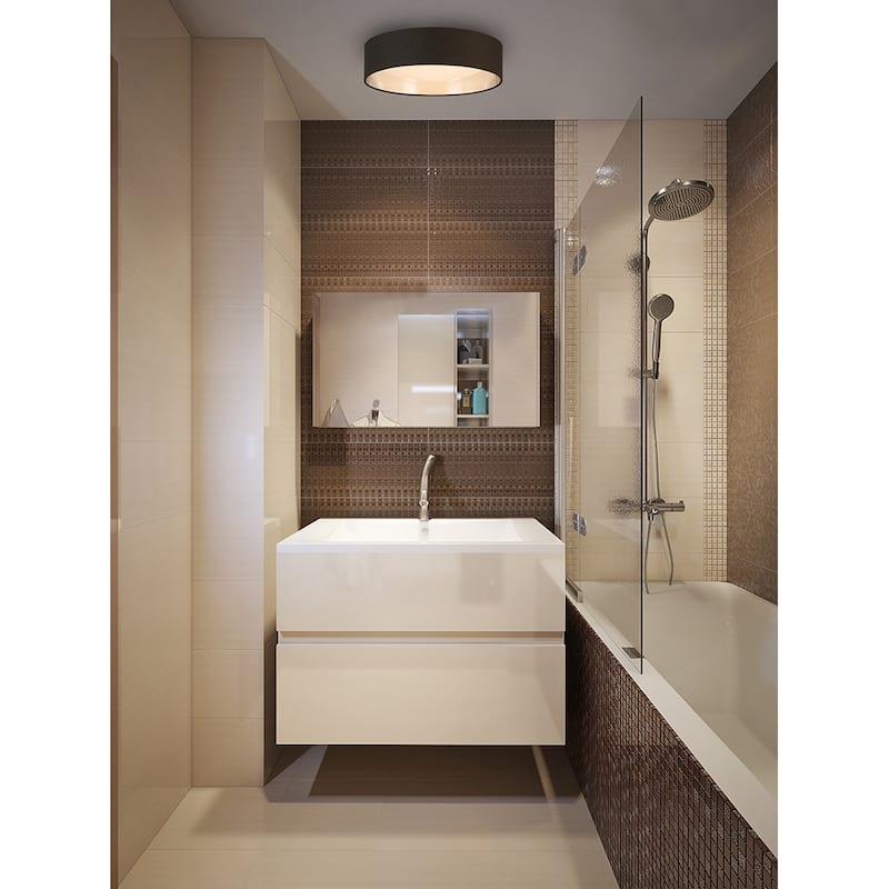 Eglo Orme LED Flush Mount Ceiling Light with Acrylic Diffuser