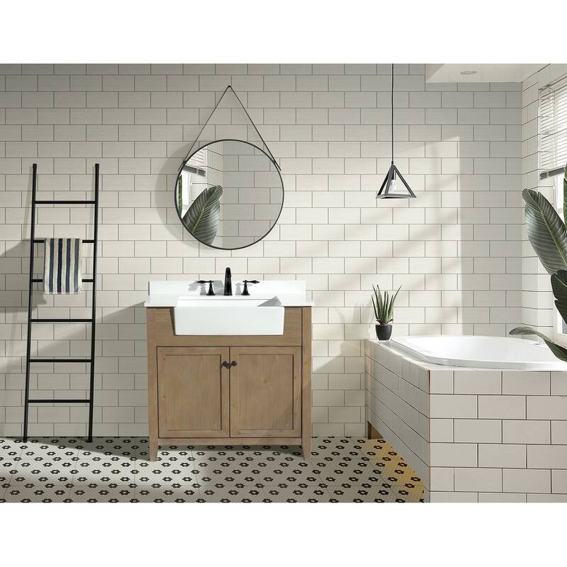 Ari Bath, Sally 36" Bathroom Vanity, Weathered Fir Finish
