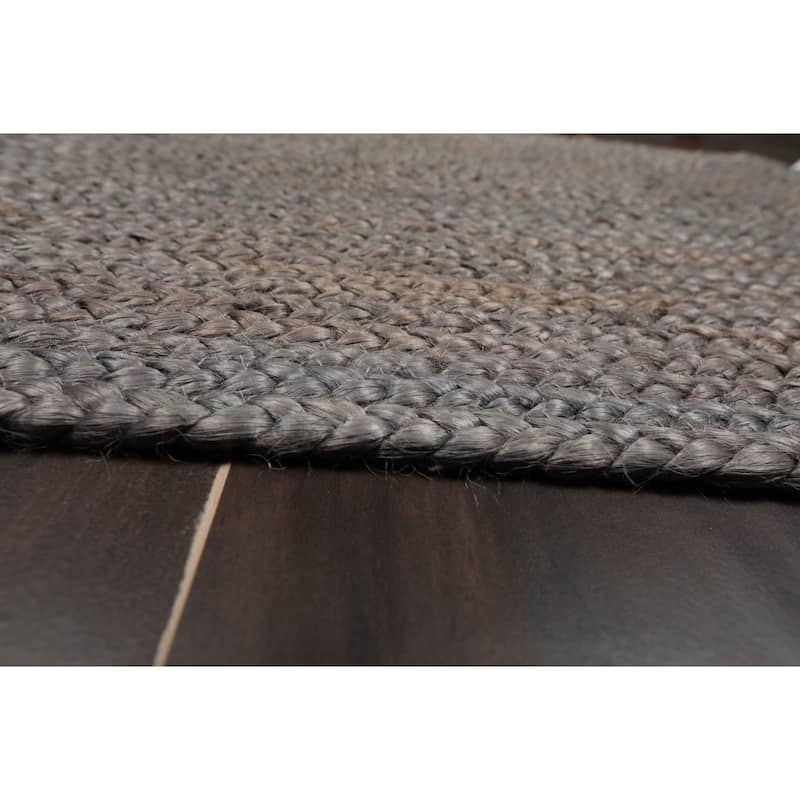 Hand Made Gray Handspun Jute Modern & Contemporary Oriental Area Rug - 2' x 3'