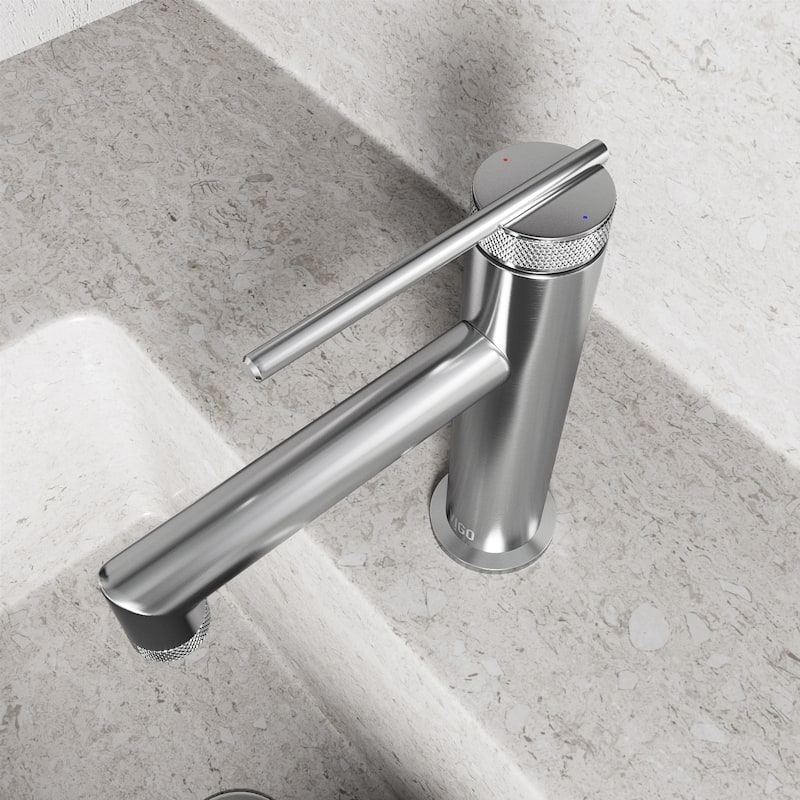VIGO Sterling 7" H Single Handle Single Hole Bathroom Faucet