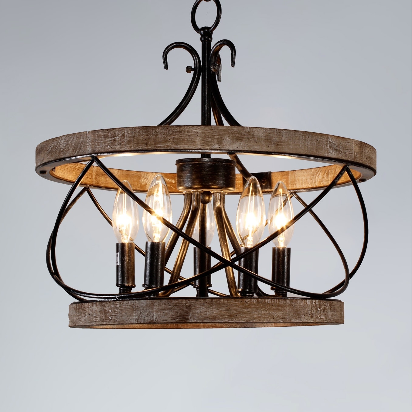 Vintage wood hotsell chandelier