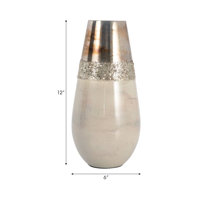 Sagebrook Home Glam Modern Glass Vase