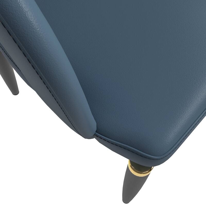 Entice Dining Chairs Upholstered Leather with Iron Legs Modern Accent Arm Chairs