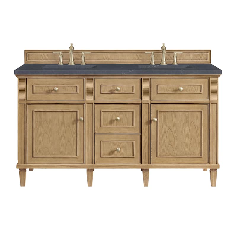 James Martin Vanities 424-V60D-3CSP Lorelai 60" Double Basin Wood - Light Natural Oak - Oak Finish