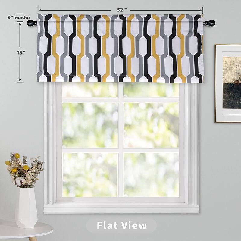 DriftAway Riley Geo Lined Window Curtain Valance
