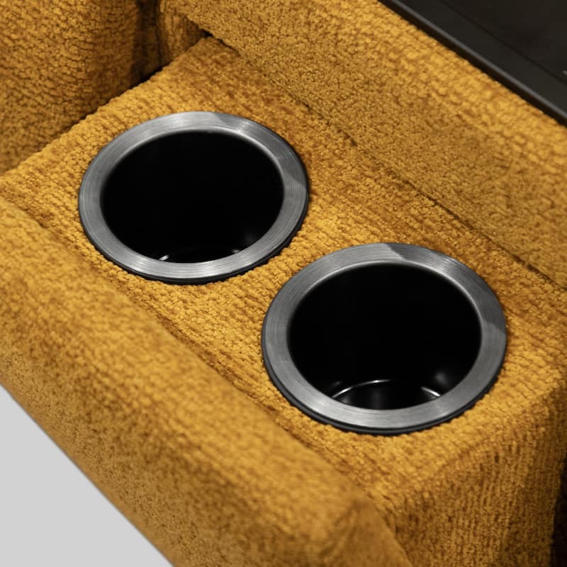 Furniture of America Aurei Modern Reclining Sectional with Console and USB Ports