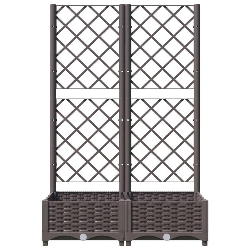 vidaXL Garden Planter with Trellis Plant Pot Flower Box Raised Bed Outdoor PP