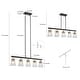 preview thumbnail 8 of 10, Luray Mid-century Modern Farmhouse 5-Light Linear Chandelier Coastal Island Lights for Dining Room - L34.2"*W3.54"*H8.7"