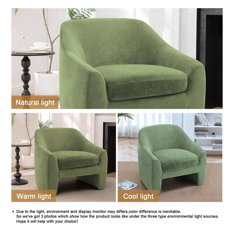 Nordic-style Upholstered Barrel Chair