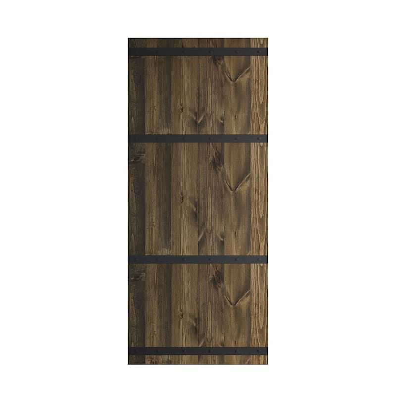 Coast Sequoia 24in./30in./36in. x 84in. Castle Series Pine Wood Sliding Barn Door With Hardware Kit