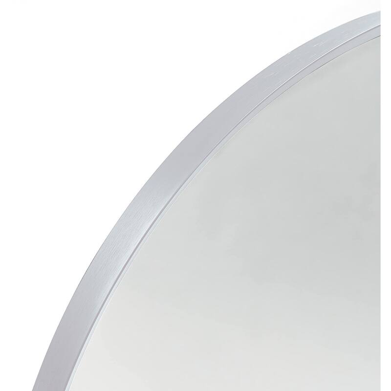 GDFStudio - Meridian Contemporary Arched Bathroom Vanity Decorative Mirror with Metal Frame & Soft Arch Silhouette