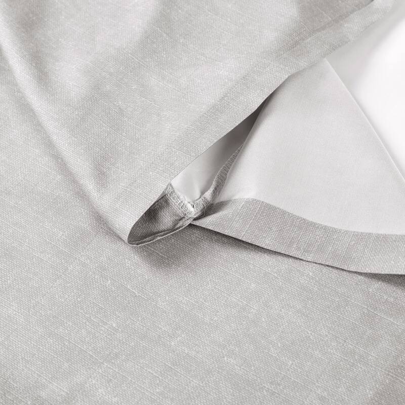 Lush Decor Baby Printed Linen Textured Solid Crib Skirt