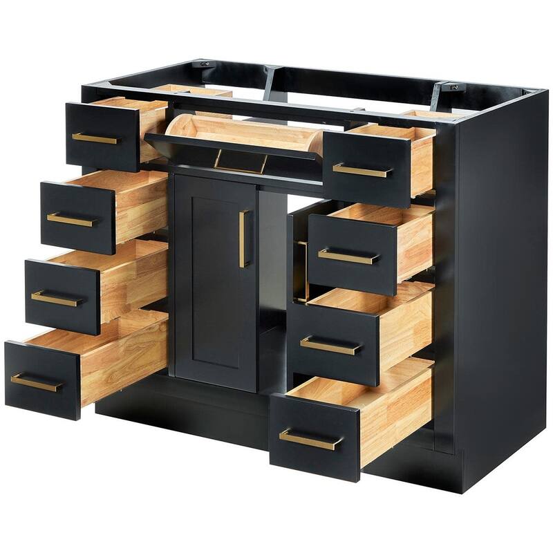 Ariel T042S-BC Hepburn 42" Single Free Standing Vanity Cabinet Only