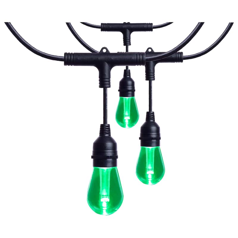 Starfish 24 Foot LED String Light 12-S14 Lamps IOT RGBTW Black 120 Volt