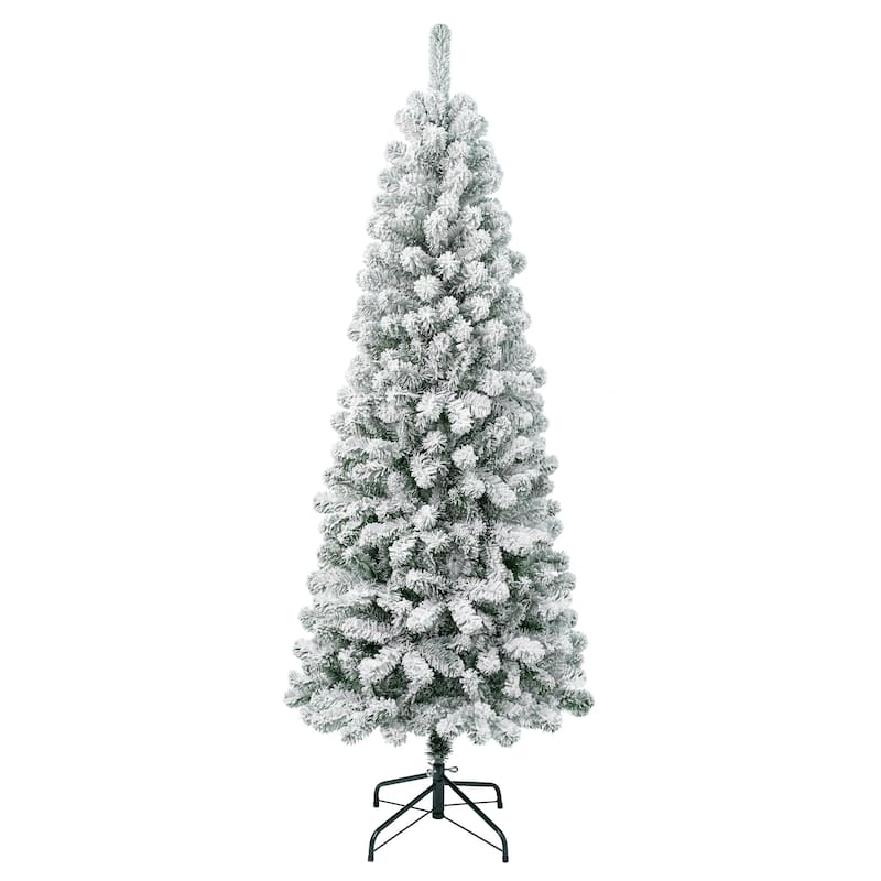 National Tree Company 6 ft. Acacia Medium Flocked Tree - 6 Foot